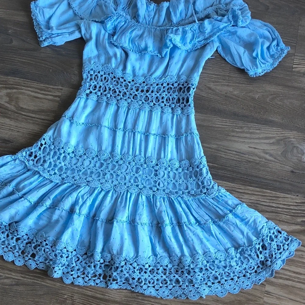 Free People Cruel Intentions Mini Dress Blue 4